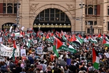 Thousands protest Israeli President Herzog's visit to Australia