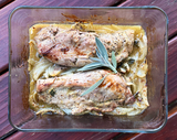WHAT’S COOKING: Pork loin fillets on a bed of sage and onion